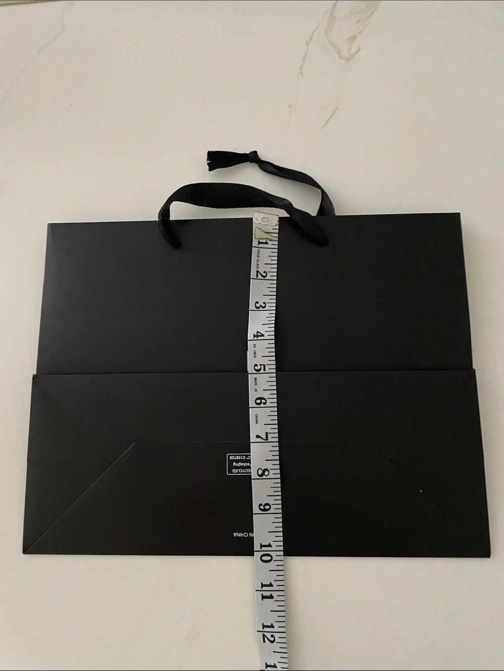 Alo Branded Black paper Shopping Bag with White Logo